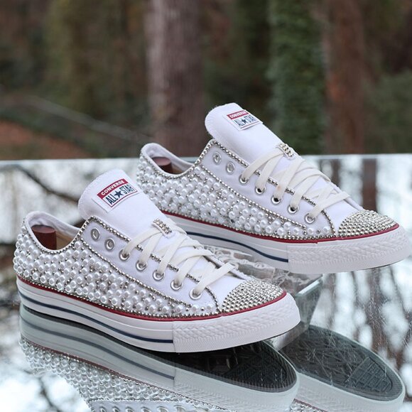 Converse Chuck Taylor All Star Low Rhinestones & Pearls - Picture 11 of 15